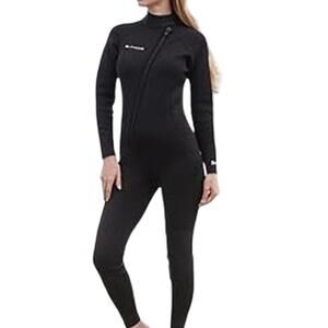 LayaTone Wetsuits for Women, 3mm Neoprene Front Zipper Cold Water Suit, 2XL